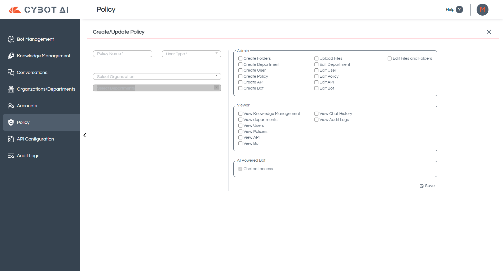 Policy creation Policy creation